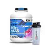 Proteition Elite Nitro Fuel Mass | 36g Protein | 144g Carbs | High Protein with Shaker (Strawberry, 2.27kg)