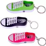 MADDY GROUP Novelty Shocking Prank Toy Shoe With Keychain & Laser Light & Flash Light Function For Entertainment/Prank..| Practical Jokes Toy | Prank Toy | Friends Fool Gag Toy | 4 In 1 Function shocking Toy Pack off 3 (Multicolor)
