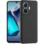 Celltech Creation Black Silicon Matte Finish Back Cover for Vivo T1 44W