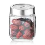 Treo by Milton Cube Transparent Glass Storage Jar (580 ml)