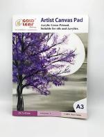 GOLD LEAF Artist Quality A3 10 Sheets Cotton Canvas Easel Sheets Coloring 400 GSM (A4 Portrait)