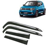 Kingsway Car Wind Deflectors Rain Guard Window Visor for Maruti Suzuki Ignis 2016, 2017, 2018, 2019, 2020, 2021, 2022, 2023, 2024, 2025 Model, Car Door Visor with Chrome Lining Online India, Car Sun Shades