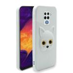 Sonty Redmi Note 9 White Faux Leather Shock Proof Mobile Back Cover