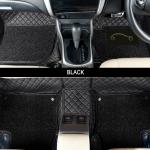 Autofurnish Black Faux Leather Car Foot Mats For Volkswagen Polo'
