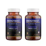 HealthBest EnergyBest Flaxseed Oil Soft Gel 60 Capsules| Pack of 2