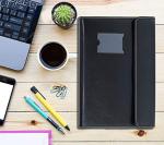 SVS Leather A4 Size Document Organizer Magnet Button Document File Folder Executive Folder for Certificate Sleeve File for Office, Home, Banks, Professionals(Black) 40 Pages - Pack of 2