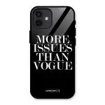 COVERS CART - More Issues than Vogue (Black) Glass Back Case for iPhone 12