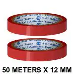 VCR Red Color Tape - 50 Meters in Length - 12mm / 0.5