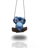 Expleasia Swing Hanging Koala bear Decorative Showpiece | Home Decor , Living Room , Office table showpiece| showpiece | showpiece gift | showpiece for home decoration | kids gift item | 24 cm (Polyresin, Green)