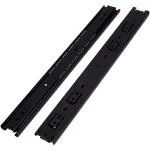 Plantex Full Extension Ball Bearing Black Telescopic Channel Runner/Drawer Slides Side Mount Rails/Telescopic Slide/Drawer Channels (20 Inches)