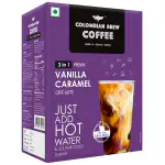 COLOMBIANBREWCOFFEE Vanilla Caramel Cafe latte, Instant Coffee Powder Premix (3 in 1), 10 Sachet box 200g