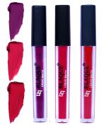 bq BLAQUE Matte Liquid Lip Gloss Combo of 3 Lipstick # 103-104-109 (12 ml, Multicolor)