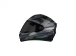 Steelbird SBA-1 R2K ISI Certified Full Face Graphic Helmet in Matt Finish (Large 600 MM, Matt Black Grey with Smoke Visor)