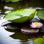 Love Creation A4 Size poster print for creative wall art- reflections-in-the-lotus-pond-8303( Sticker)