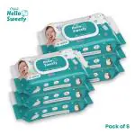 UNIJOY Soft Moisturizing Wet Wipes With Lid | Each 80 Wipes - Set of 6 | Enriched with Vitamin E | 98% Water Based, | No Alcohol & Paraben Free | For Babies