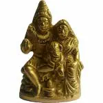 ORAMSA Hindu God Statue Sculpture - Lord Shiva Family Brass Religious Housewarming Gifts