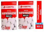 Ambetol Naphthalene Balls for Clothes/Bathroom/Wardrobe/Moth Balls (400g X 2) Combo