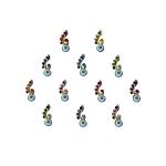 Comet Busters Beautiful Handcrafted Black Bindis with Stones (BIN1917) Pack of 1