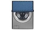 Stylista Waterproof Washing Machine Cover for Front Loading Fully Automatic 7kg to 7.5kg Polyester Check Blue