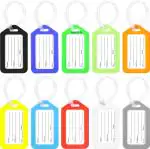 Shining Zon Luggage Tags, Bag Tags, Suitcase Tags for Traveling, Camping, Hiking | for Easy Identication with Silicon Band & Name Tag Label (Pack of 24) (Multicolour - Colour May Vary)