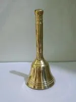 D Viswa Nasik Pooja Brass Bell / Nasik Puja Hand Ghanti - Height 10 CM