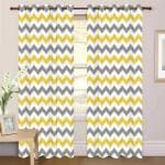 Luxury Crafts Yellow Door Curtain 213 cm (Pack of 2, 7ft)