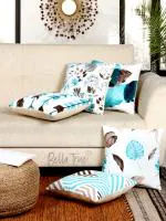 Bella True Digital Printed Multicolor Set of 5 Cushion Covers (40X40CM)