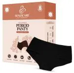 Senzicare Reusable Leak-Proof Period Panty For Women | Washable Lasts For 3 Years Without Pads,Cups & Tampons | Odour-Free Period Underwear- XL