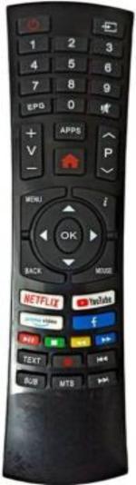Xpecial Remote Controller for Impex Smart LED, LCD TV and DVD (Black)