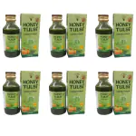 DEE INDIA HERBALS 100% Natural Ayurvedic Honey Tulsi Cough Syrup With Mulethi & Adusa - Effective Relief From Cough (100ml each, Pack of 6)