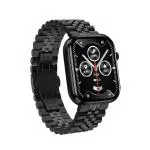 World Of PLAY, PLAYFIT DIAL4S Smart Watch, Premium Stainless Steel Strap, 2.01'' Advanced All-View IPS Display, Narrow Bezel Design, Rotary Crown, Bluetooth Calling, IP67 Water Resistant (Black+Black)