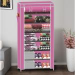 SB07 7 Layer Pink Collapsible wardrobe
