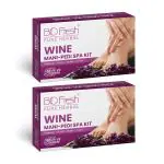 BIOFRESH Wine Manicure Pedicure Spa Kit for Hand & Foot Care for Healthy Skin (Pack of 2)