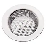 Kuber Industries Sink Strainer|Stainless Steel Mesh Drain Strainer|Sink Strainer for Bathroom|Sink Drainer Kitchen|4.3 Inch|(Silver)