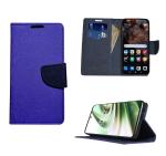 Fastship Lenovo K8 Plus Flip Cover | Full Body Protection | Inside Pockets & Stand | Wallet Stylish Mercury Magnetic Closure Book Cover Leather Flip Case for Lenovo K8 Plus - Purple:Blue