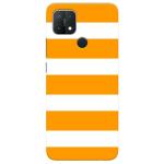MobiEra Oppo A15 White Orange Design Plastic Hard Case Cover