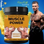 Zemaica Healthcare | Muscle Power| Body Growth Muscles | Weight Gain Supplement | Muscle Gainer | Protein | Flavor Kesar kulfi | 500 gm | Pack of 1