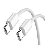 mPix USB Type C to C Cable Compatible With Samsung Galaxy Phones (White)