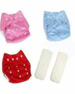 BEAUTIQ CLOTH COLLECTIONS CHARMING STARS Reusable Cloth Diaper with Insert Pad - Free Size (Pack of 5)