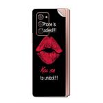 GADGETSWRAP Printed Vinyl Skin Sticker for Samsung Galaxy Z Fold 2 - unlock kiss