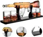 GRIHASTHA E-SHOP Luxury AK47 Gun Decanter with Bullet Glasses - Whiskey Decanter Sets For Men - Unique Liquor Glass Gun Alcohol Bottle -Wine Bourbon Tequila Liquor Decanter Set Gifts for Dad Father