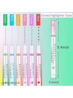 Magic Star Curve Highlighter Liner Pen Set - 6 Different Color Flair Pens