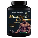 Zemaica Healthcare Muscle Fit , Body Growth Muscles ,Weight Gain Supplement , Muscle Gainer | Protein | Flavor Banana | Pack of 1