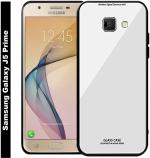 Xykos White Silicon Mirror Glass Shockproof Bumper Case Cover for Samsung Galaxy J5 Prime