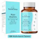 NutraChoice Multivitamin Tablet for Men & Women (120 Tablets) With Probiotics, Vitamin C, E, B12, Zinc, Bones, Biotin, Amino Antioxidants for Healthy Hair, Strength, Stamina, Skin & Nails.