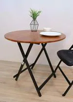 OET European Standard Multi-Purpose Foldable Round Wooden Table/Dining Table/Outdoor Garden Table/Kitchen 78CM (RT78-B)