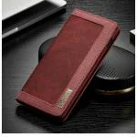 ClickCase Iconic Series Faux Leather Magnetic Card Holder Wallet Kickstand Case Flip Cover For Google Pixel 6 Pro 5G (Wine Red)