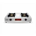 Rasoi Silver Stainless Steel 2 Burner Gas Stove