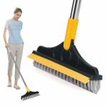 SGMVK Yellow 2 in 1 Bathroom Cleaning Brush 2 in 1 Tiles Cleaning Brush 2 in 1 Floor Cleaning Scruber Mop Wiper (Yellow)