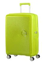 American Tourister Trolley Bag For Travel | CURIO Spinner 77 Cms Polypropylene Expandable Hardsided Large Check-in Luggage Bag | Suitcase For Travel | Trolley Bag For Travelling, Tropical Lime